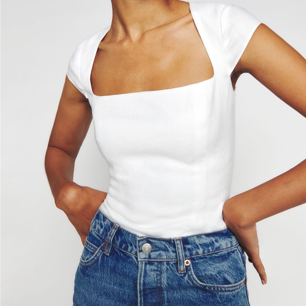 Reformation Cora Linen Top